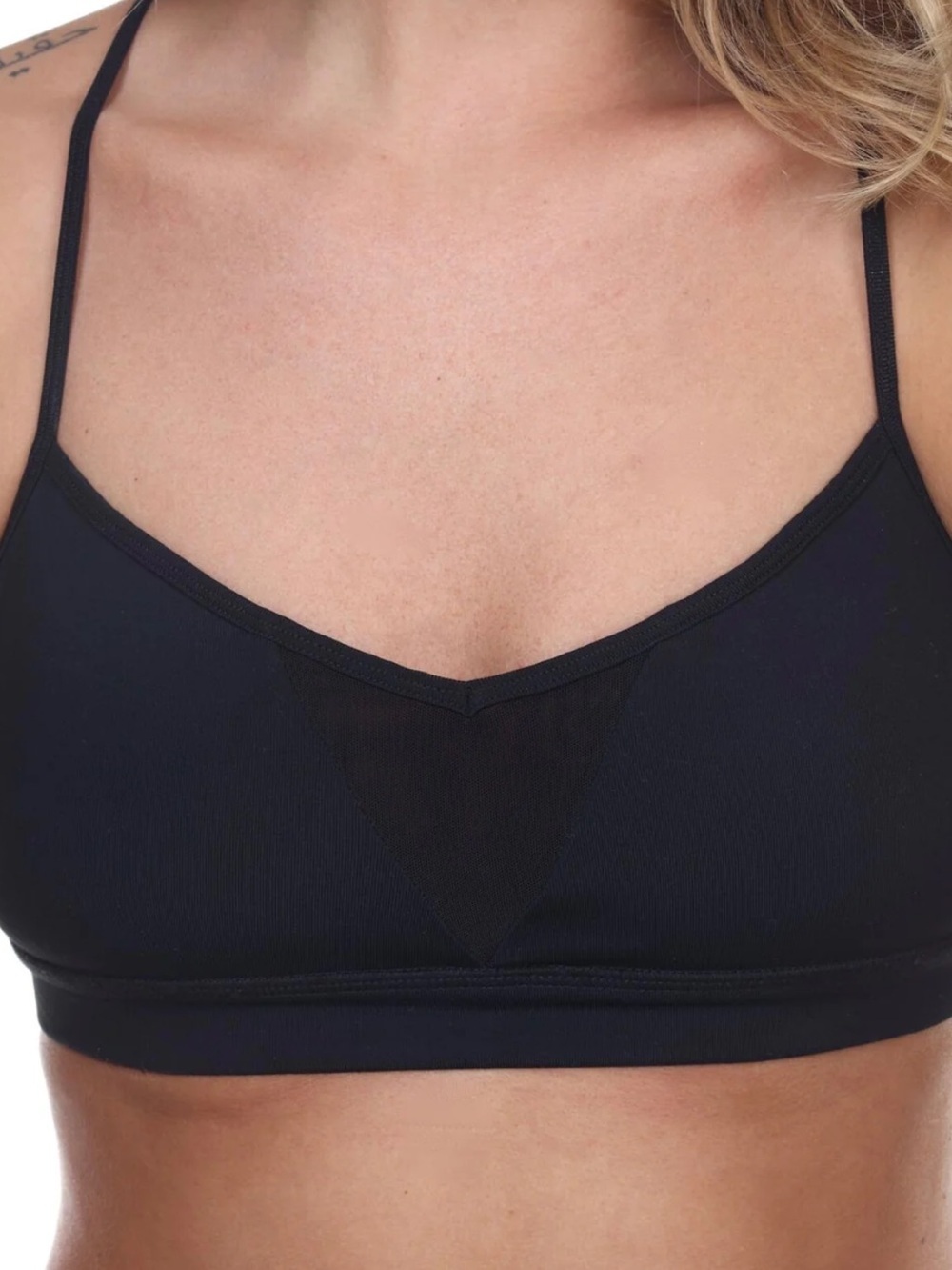 NWOT ALO Yoga Goddess Bra in Black Sz L - Picture 4 of 6